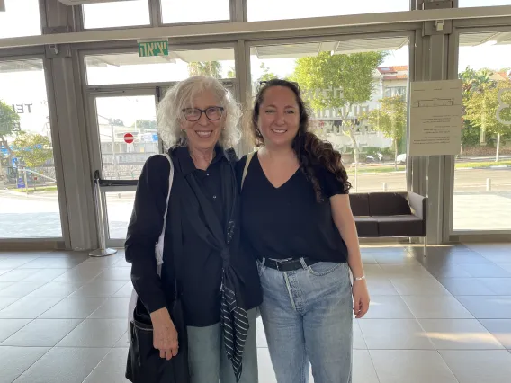 Dr. Beth Alpert Nakhai and JUS Alum Amanda Bauer at TAU Museum